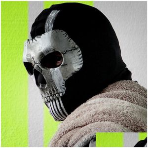 Máscaras de festa Máscara Fantasma V2 Operador MW2 Airsoft Cod Cosplay Tactical Skl Fl 230705 Drop Delivery Home Garden Festivo Suprimentos Dhh1U