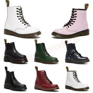 2023 OG 1460 Jadon gładka skórzana Doc Martens Women Designer High Boots Woman Woman Oryginalna platforma Dr Martins Platform