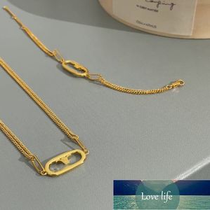 Collana francese da donna in oro americano Entry Lux di alta qualità con design di nicchia e catena a clavicola