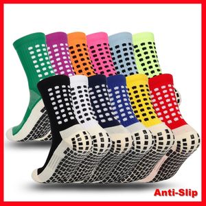 Sports Socks Football för fotboll Tennis Basketball Grip Men-halk Anti-Slip Medium Sleeve Training 230918