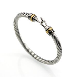 Popularna stalowa bransoletka z drutu stali tytanowej Złota Bransoletka stalowa kabel stali nierdzewnej Bransoletka kobiet339y