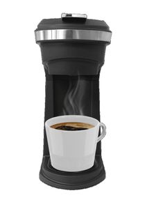 Frigidaire ECMK110 rostfritt stål 2 i 1 Single Serve K Cup / Ground Coffee Maker, 14oz med push -knappomkopplare,