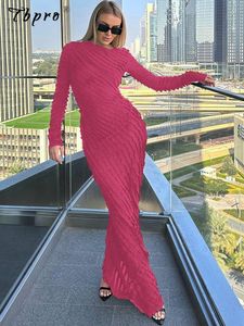 Basic Casual Dresses Solid Ruched Mesh Sheer Long Sleeve Maxi Dress Women Autumn See Through Bodycon Ladies Party Club Streetwear 230922