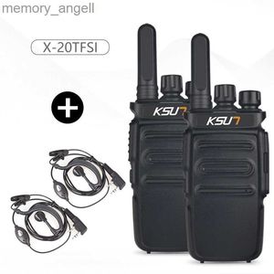 Маленькое радио Walkie Talkie 2 шт. Включают UHF Walkie Talkie двустороннее радио Ksun X20 Простое в использовании для детей Игрушка для взрослых Домашний мини-магазин Беспроводное устройство HKD230922