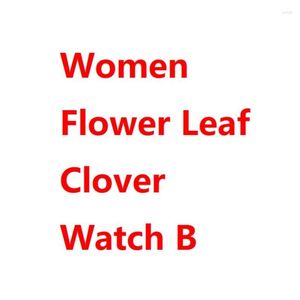 Armbandsur Watch B Retro Luxury Green Dial Wrist Simple Waterproof Flower Leaf Clover For Women Relojes Para Mujer Montre Femme