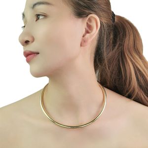 Chokers Punk Liga Sólida Torques Gargantilha Colares Para Mulheres Africano Simples Chunky Metal Bib Collar Colar Maxi Moda Jóias Manilai 230921