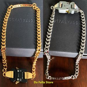 Chokers 20FW ALYX BUCKLE Naszyjnik Mężczyźni Kobiety 1017-calyks-9sm Naszyjniki urokowe puste litery otwartego łańcucha ze stali nierdzewnej Bolorfast 230921