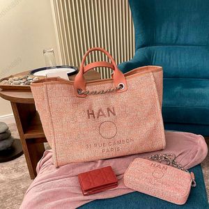 Канал Backs Canvas Womens Nylon Chanei Topquality Tote Shopping Deaville Beach Bag Luxury Fashion Вышивая сумочники дизайнер по сцеплению по кузовам Pochette