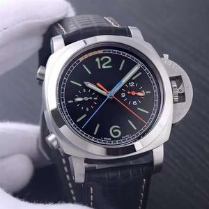 top Watches - 44mm Automatic Men's Watch with Case Stainless Steel Multi-Dial Water Resistant Luminous Classic Generous Leath269w