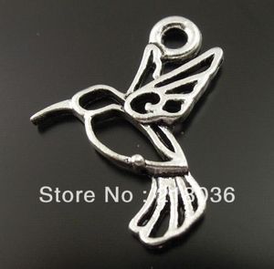 100 pçs antigo prata beija-flor pássaro voar encantos pingentes para fazer jóias descobertas pulseiras europeias artesanato artesanal accessor5245421