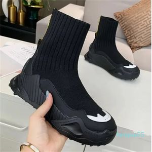 2023-sapatos casuais femininos primavera e outono meias sapato macio e confortável sola de borracha malha respirável tênis superior