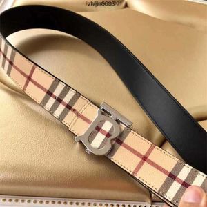 With box Women Belt Stripe Comfortable Designer Fashion Mens 2 Sides with Delicate Check Waistband Casual Belts Smooth Leathe B4GD