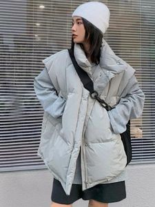 Женские жилеты, зимний свободный жилет, пуховик для женщин, уличная одежда, ветрозащитный кардиган без рукавов, легкая легкая куртка