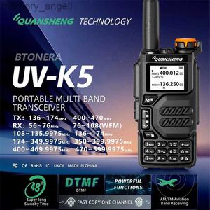 Walkie Talkie Quansheng-Walkie-Talkie Porttil UV K5 Radio Bidireccional UHF VHF AM FM 128 CANALES CABLE DE TPYE-C LIBRE HAM INALMBRI HKD230922