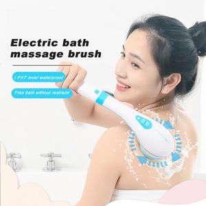Other Home Garden Multifunctional Electric Bath Brush 2 Speeds Rotating Silicone Cleaning Brush Usb Rechargeable Back Scrubber Bathroom Accessorie 230921