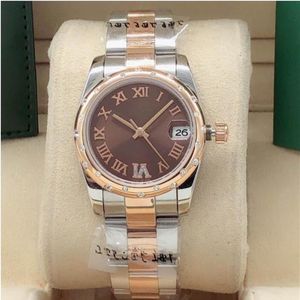 Женские часы, модные женские механические часы, 31 мм, 6 цифр, с бриллиантами, автоматический механизм, ремешок из нержавеющей стали, водонепроницаемые, watche261O