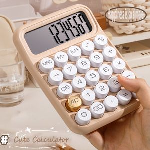 Калькуляторы, 12-битный калькулятор с большим экраном, офисный студент, государственная служба, финансовый учет, многофункциональная механическая клавиатура Kawaii 230922