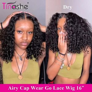 Tinashe Hair Wear & Go Glueless Lace Front Human Wigs Air Cap Bouncy Water Wave Wig Pre-Cut 13x5 6x5 HD Closure