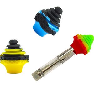 Silicone Cigarette Holder Smoking Pipe Adapter Connector Waterpipe Convert Portable Filter For Cartridges Pen Atomizers Wax Oil DAB Hookah Bongs Accessories