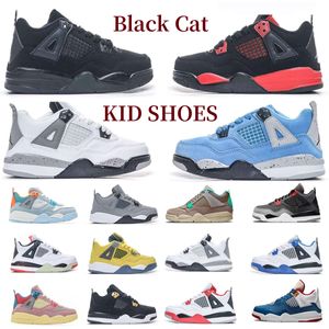 Size 22-35 Kids Shoes Sneakers Boys Military Black Cat Bred Fire Red Trainers Baby shoe Red Thunder Girls Children youth toddler Blue Lightning Cool Grey Child shoe