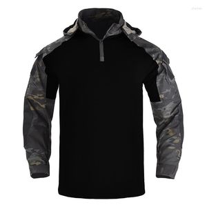 Outdoor Men's Tracksuits Camouflage Military Battle T-shirt Tactical Shirt Long Sleeved Clothing Camping and Hunting