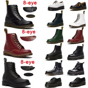 디자이너 Dr. Martin Boots Doc Martens 여자 항공기 Martins 부츠 여자 하이 탑 부드러운 가죽 옥스포드 겨울 발목 짧은 부티 여성 플랫폼 로퍼 신발 신발 US11