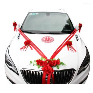 Dekorativa blommor Yomdid Artificial Flower Wedding Car Decoration Front Team Decor Set Layout Head