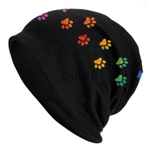 Beanie/Skull Caps basker Färgglada hundhatthattar Cool Knit Hat For Women Men Warm Winter Skallies Beanies Caps X0922