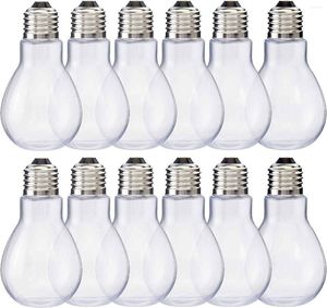 Garrafas de água 24 pacotes de lâmpadas de plástico transparente frascos de 3,38 onças / 100 ml garrafa de lâmpada recarregável a granel para artesanato com tampas de ouro lâmpada decorativa