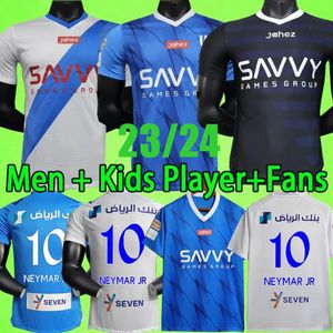 23 24 Al Hilal Saudita Camisas de futebol NEYMAR JR MALCOM NEVES SERGEJ VIETTO KOULIBALY LGHALO KANNO Home Away 23 24 Camisa de futebol Adultos