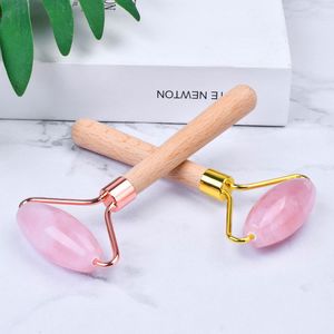 Natural Rose Quartz Face Roller Massager for Eye Neck Beauty Skin Care Tools Body Muscle Relaxing Relieve Wrinkles