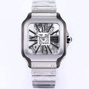 hollow watch mens watch Waterproof Fully Automatic Mechanical Designer Sapphire Stainless Steel Strap 40mm roman dial