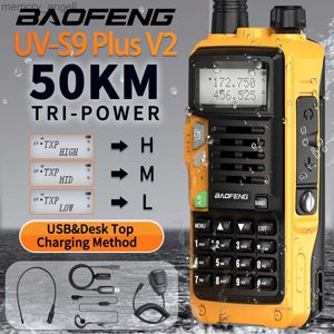 Walkie Talkie Baofeng UV-S9 Plus V2 High Power Handheld Transceiver Dual Band med 16 km lång räckvidd Walkie Talkie UV-5R Tvåvägs Radio HKD230922