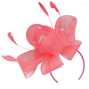 Bandanas White Head Bands Tea Party Headpiece Hair Clip Womens Fascinators Vintage Clips Drop Delivery Fashion Accessories Hats Scarve Dhoau