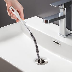 Kanalizasyon Temizleyici Boru Sıkma Fırçası Banyo Saç Kanalizasyon Lavabo Temizlik Fırçası Esnek Temizleyici Tapa Deliği Çıkarma Aracı 092223