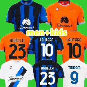 LAUTARO 22 23 24 THURAM HOME Fußballtrikots Finale BARELLA ERIKSEN DZEKO MILAN CORREA AWAY 2023 2024 Dritter Herren Kinder Kit Fußballtrikot Interrs LUKAKU DIMARCO 888