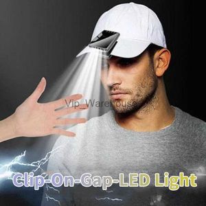 Lampade frontali Fari a LED Cappello ultra luminoso Sensore di luce Cappello a mani libere Ricaricabile Impermeabile Leggero portatile Clip sul cappuccio HKD230922