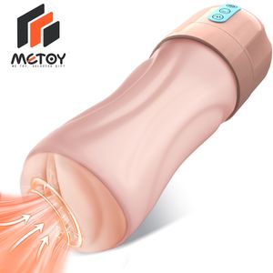 Masturbators Metoy Electric Masturbator Man Metoy Sex Toys 10 Vibration 5 Sucking Masturbators Cup Automatic Adult Sex Toys for Men 230922