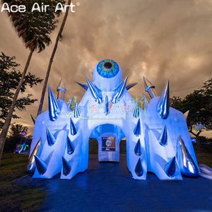 Tenda Gonfiabile Del Castello Di Ghiaccio Scultura Spaventosa Con Un Occhio Casa Delle Feste/Ingresso Ad Arco Per La Decorazione Di Halloween/Eventi