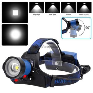 Head lamps BORUiT B13 LED Headlamp 1200LM 4-Mode Zoom Headlight Rechargeable 18650 Power Bank Waterproof Head Torch for Camping Cycling HKD230922