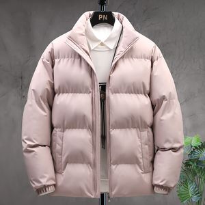 Mens Down Parkas Winter Fashion Leisure Solid Color Cotton Jacket Loose Plus Size Håll WARM S4XL 230922