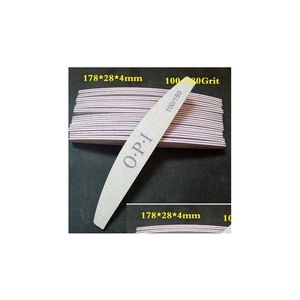 Nail Files Wholesale- 80Pcs Wholesale Old Customer Lowest Price High Quality File 100/180 Zebra Manicure Tools Drop Delivery Health Be Dhv2Y