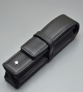 high quality Black Leather Pen Bag office stationery Fashion pencil case for single pen6909740