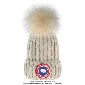 Designer canadá marca crânio bonés moda masculina e feminina quente bordado logotipo ganso gorro chapéu de lã de malha bola