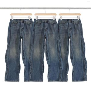 Männer Jeans Herbst Amerikanische High-Street Trendy Marke Breite Bein Hosen Für Paare Lose Wellig Großhandel