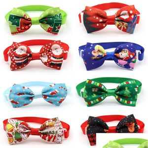 Dog Apparel Christmas Pet Neckties Formal Necktie Bow Tie Adjustable Neck Strap For Cat Collar Dogs Grooming Accessories 1349 D3 Dro Dhsyj