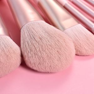 Pincéis de maquiagem ferramentas rosa 11pcs conjunto cosmético pó fundação blush contorno corretivo sobrancelha sombra mistura escova compõem ferramenta 230922