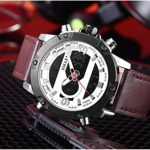 lusso SMAEL nuovissimi orologi sportivi impermeabili genuini orologi da polso al quarzo con doppio display quadrante grande moda Cool Man 1320 digitale Wa275C