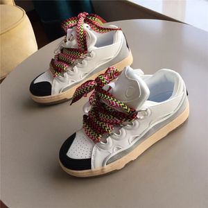Dress Thick 74247 Flat Sole Running Women Mixed Color Patchwork Lover Casual Shoes Spring Autumn Outdoor Sneakers Unisex 35-45 230922