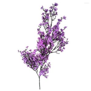 Decorative Flowers 100cm Cherry Blossoms Artificial Breath Gypsophila Fake DIY Wedding Decoration Home Bouquet Branch